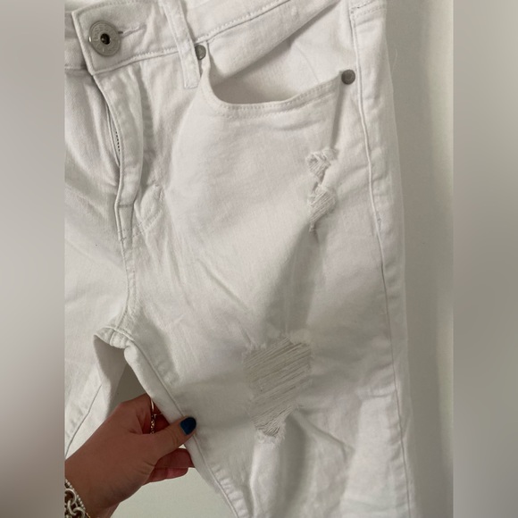 Men’s Guess Avalon Modern White Skinny Ripped Jeans - Picture 7 of 16